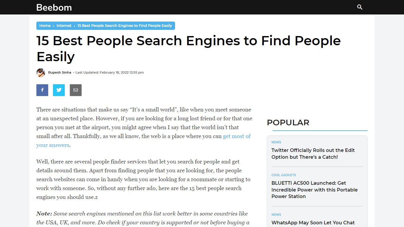 15 Best People Search Engines in 2022 [WORKING] | Beebom